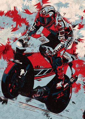 Motorcycle road racer