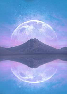 moon and mountain