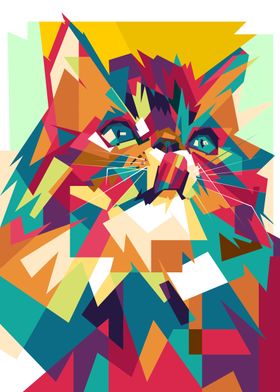 cute cat pop art