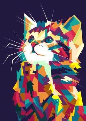 cute cat pop art