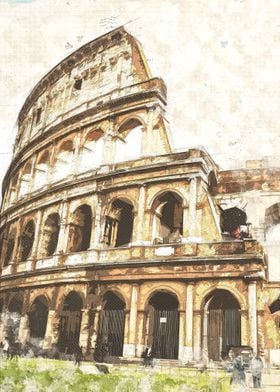 Colosseum Rome Sketch