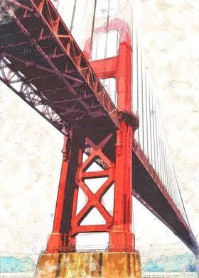 Golden Gate Bridge Sketch