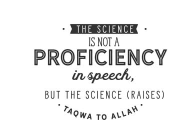 a proficiency in speech