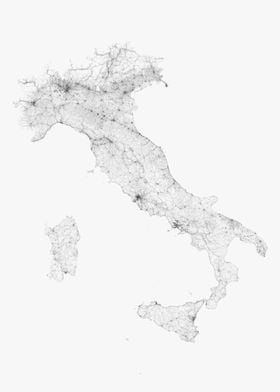 Roads of Italy Map