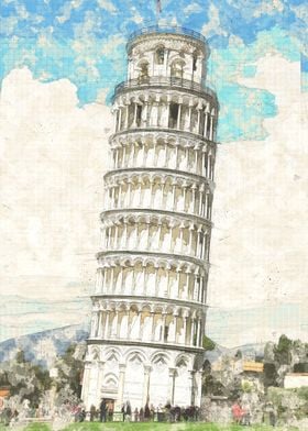 Pisa Tower Sketch