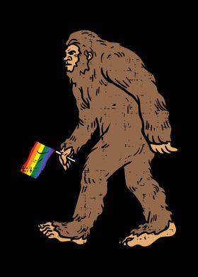 Bigfoot LGBT Flag