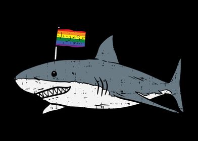 Shark Rainbow Flag