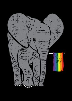 Elephant LGBT Flag