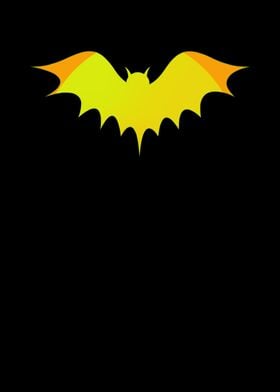 Halloween bat yellow