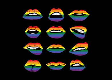 Rainbow Lips LGBT