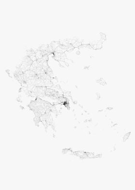 Roads of Greece Map