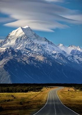 mountain and highway