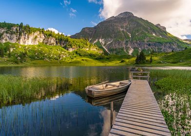 Mountain lake in the Alps