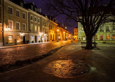 Warsaw City By Night