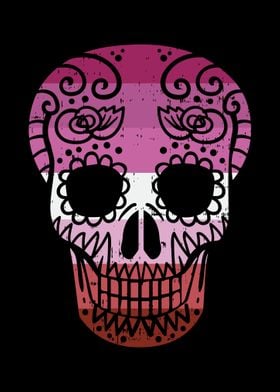 Sugar Skull Lesbian Pride