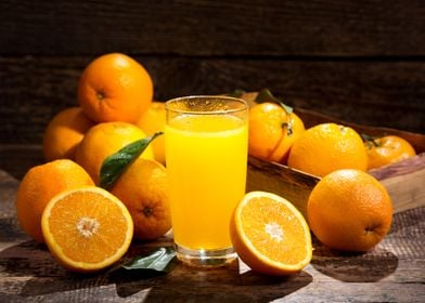 orange juice and orange