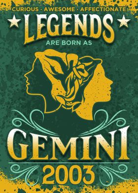 Born As Gemini 2003 Gift
