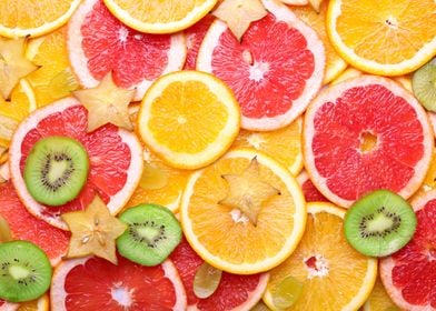 nature slices fruits