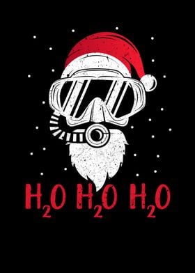 Diving Santa H2O H2O H2O f