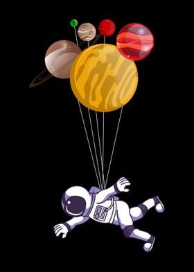 Planet Balloons Astronaut