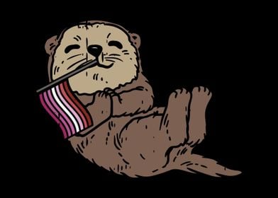 Sea Otter Lesbian Flag