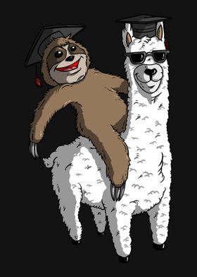 Sloth Riding Llama Funny G