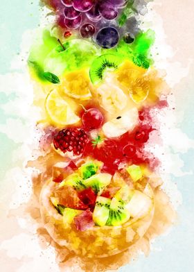 abstract fruit art