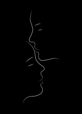 Couple Kiss Illustration