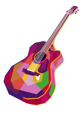 Guitar pop art