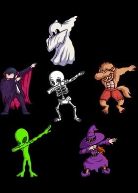 Dabbing Skeleton And Monst