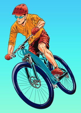 Mountain bicyclist 