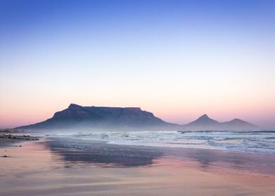 Table mountain at sunrise 