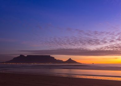 Table mountain at sunrise 