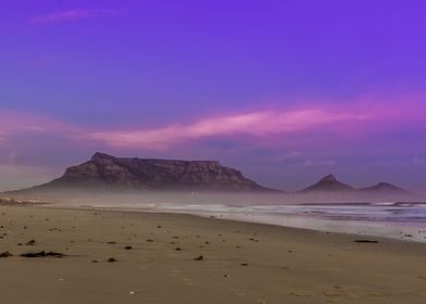 Table mountain at sunrise 