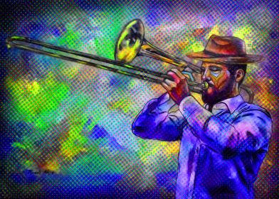 Trombone jazz musician