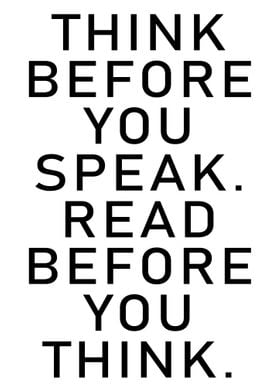 Think Before You Speak