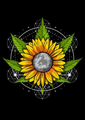 Weed Moon Sacred Geometry