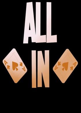 Poker ALL IN Karten Pik