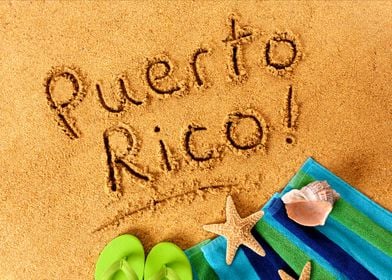 Beach Writing Puerto Rico