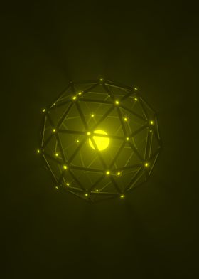 Lemon Yellow Icosphere