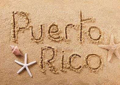 Beach Writing Puerto Rico