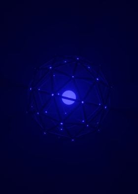 Deep Blue Icosphere