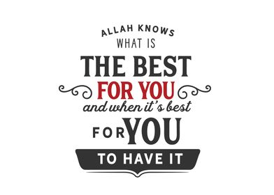 the best for you