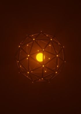 Fire Orange Icosphere