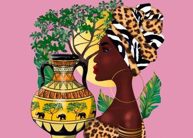 African woman art