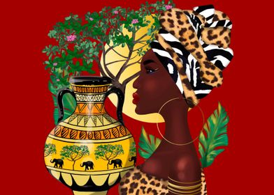 African woman art 