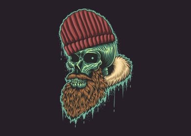 Beard skull detailed art