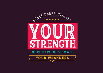 overestimate your weakness