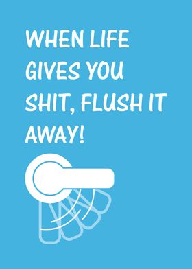 Blue Funny Bathroom Quotes