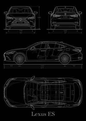 Lexus ES 2019 Blueprint